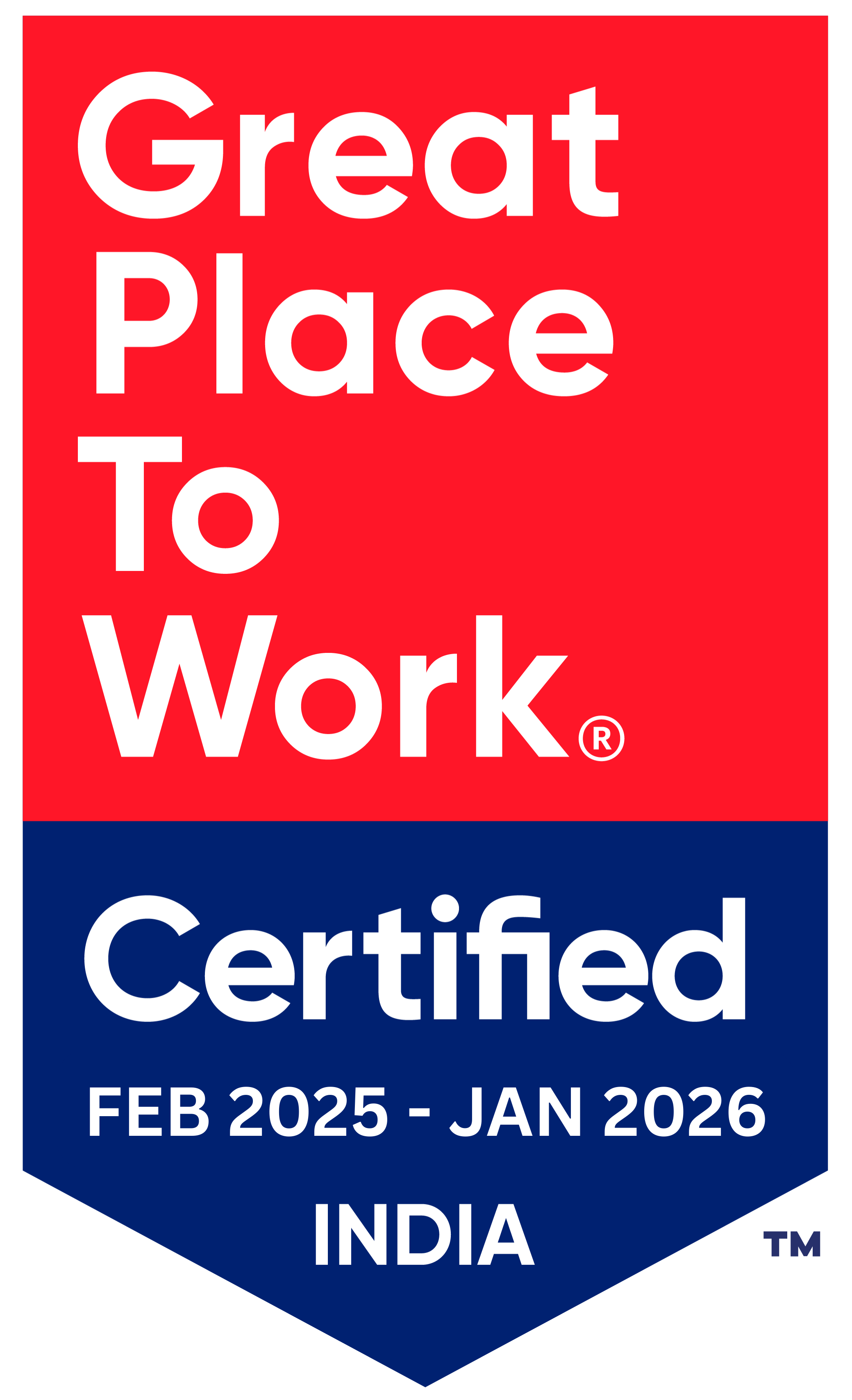 Great Place To Work Certified — India, Sep 2023 – Sep 2024